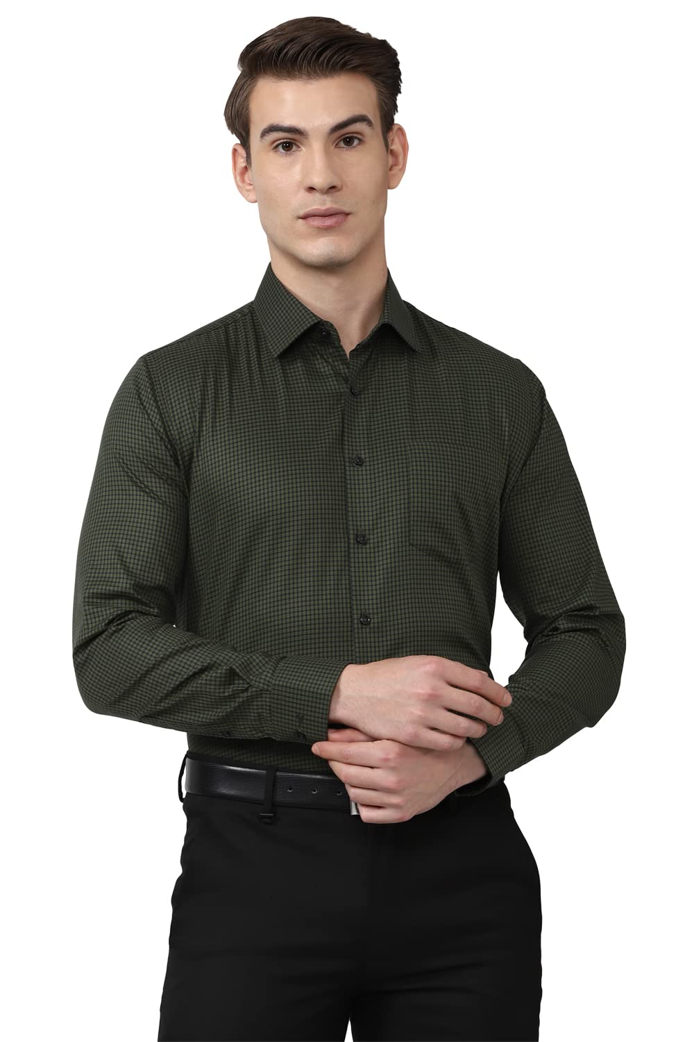 Van Heusen Mens Slim Fit Shirt (VHSFRSLBJ01503_Green 46) (B0B5YHB9BJ) Amazon Price History, Amazon Price Tracker