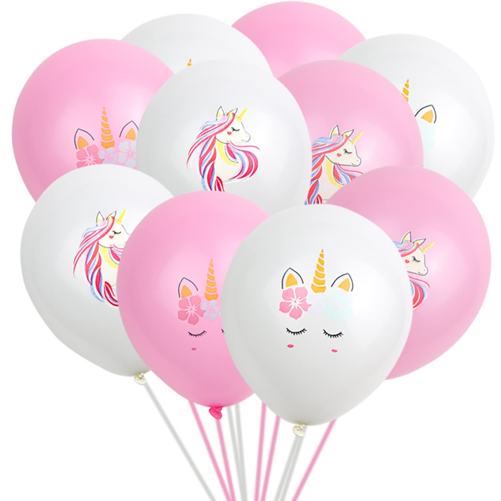 Yosen Unicorn Balloons, 20 PCS Unicorn Latex Balloons(12”), Unicorn Birthday Decorations for Girls Theme Party Baby Shower