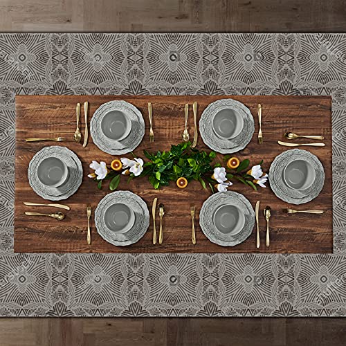 Tp Dinnerware Set, Dinner Service For 6 With Bowls And Salad Dinner Plates,18-Piece Melamine Dishes Set (Gray) #TOP4