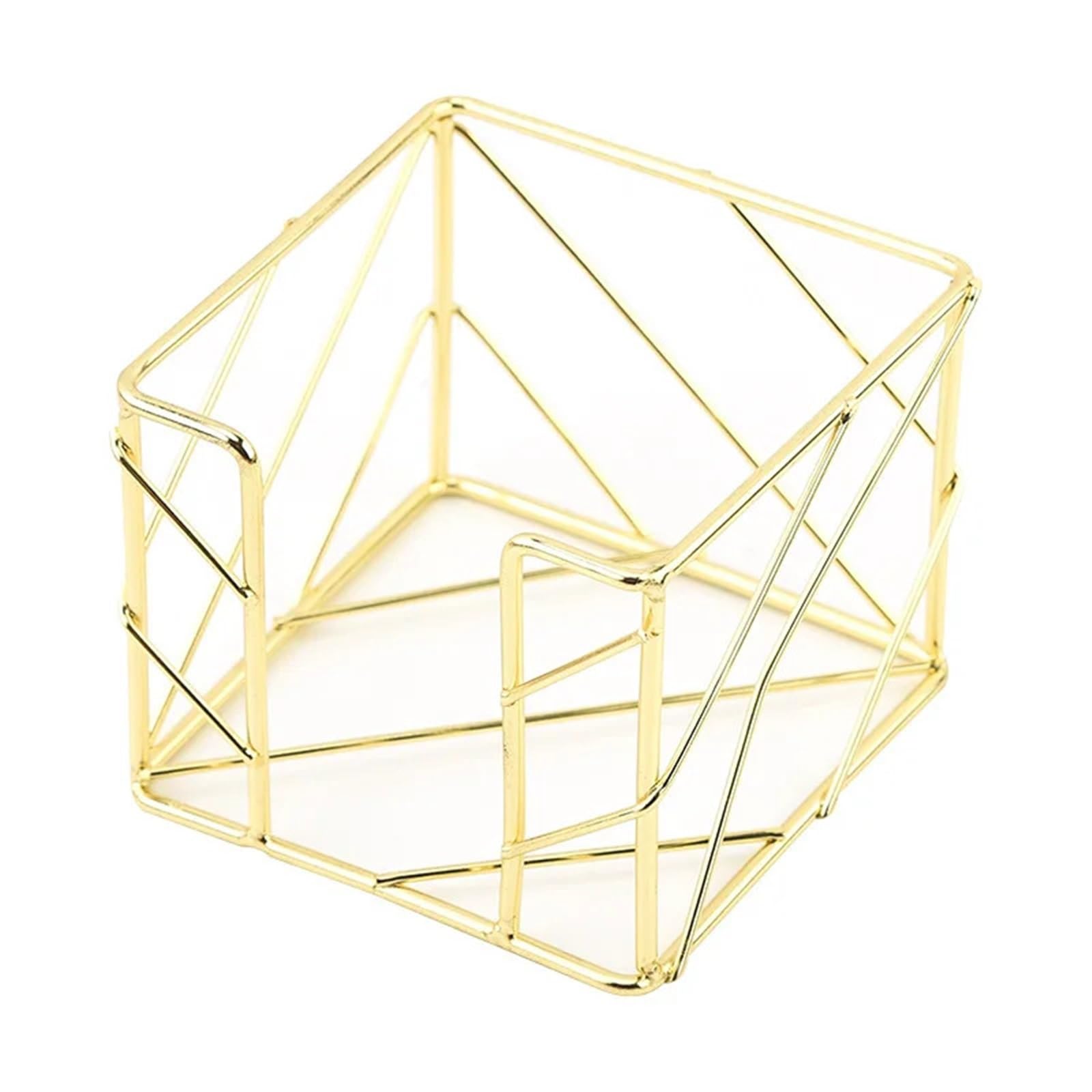 Yangshe Gold 3Pcs Sticky Note & Memo Box Holder, Desk Organizer Storage For Office