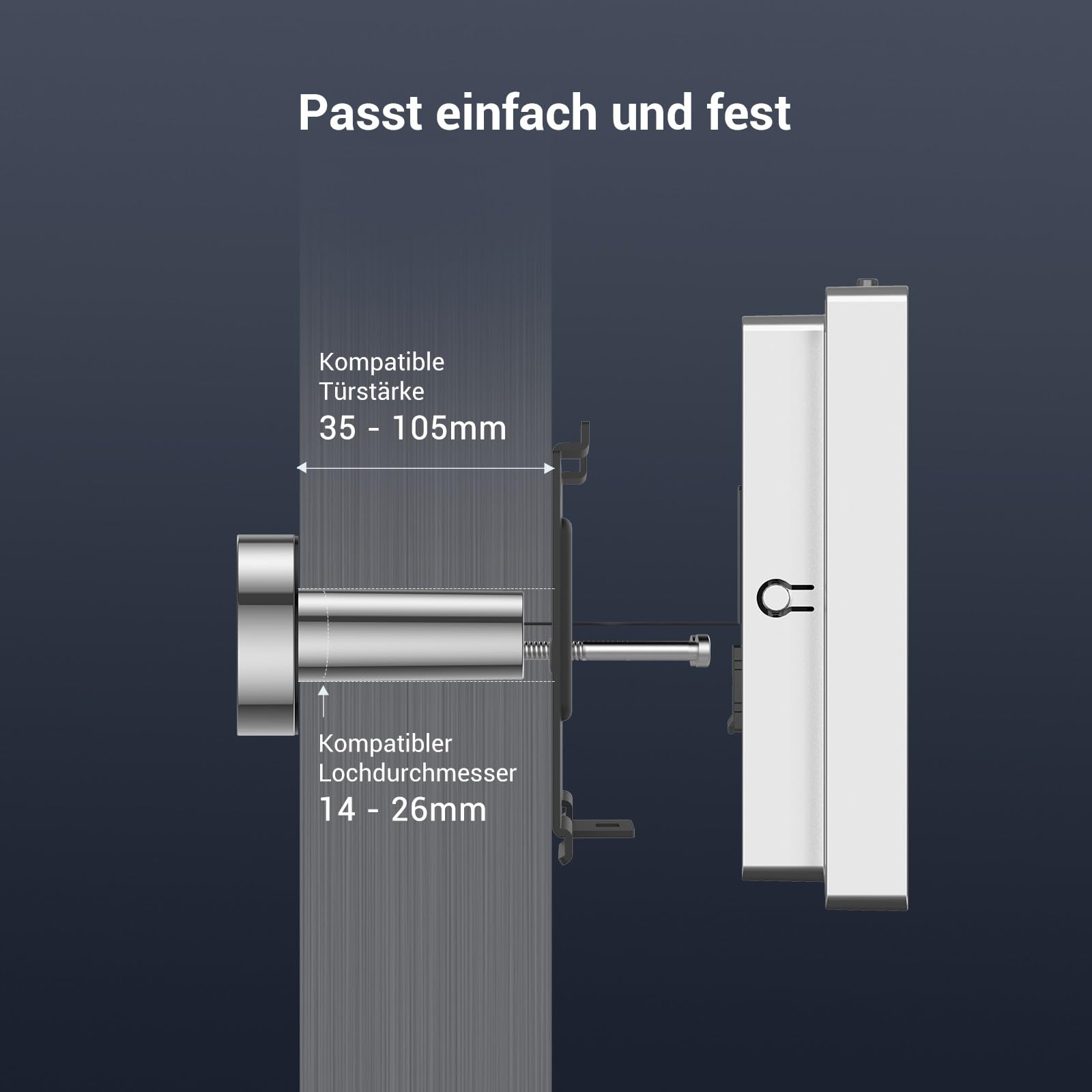 EZVIZ WLAN Türspion mit 4,3-Zoll-Farbbildschirm, 2MP Kabellose Video Türklingel Kamera mit 146°, 2200mAh Akku, 2,4GHz WiFi, Kein Bewegungsmelder, Keine Nachtsicht, Keine Videoaufzeichnung, CP2(Silber)