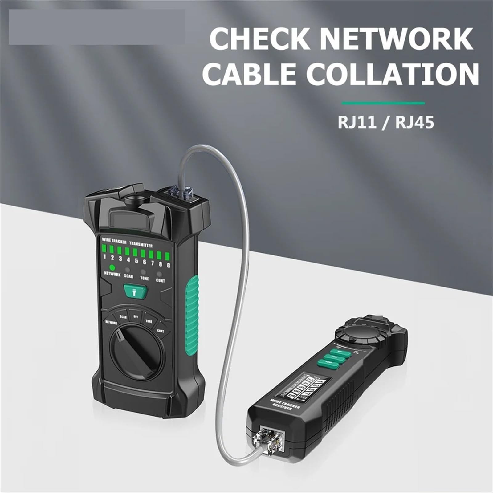 Lokalizator kabli cyfrowych o regulowanej czułości, lokalizator przewodów sieciowych do wykrywania RJ45 RJ11 POE, test ciągłości - Omni-Check
