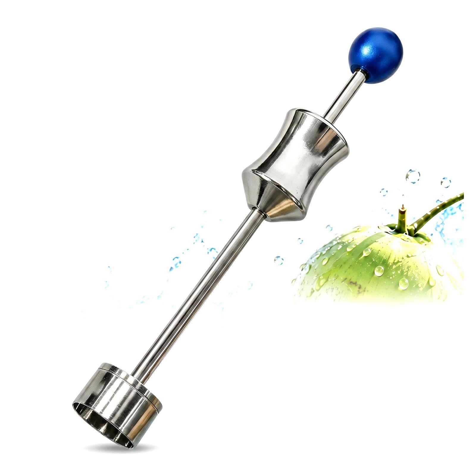 DOJBK Manual Coconut Opener Machine, Stainless Steel Coconut Driller Tool, Fast Opener, Durable And Easy To Clean, For Home And Commercial Use