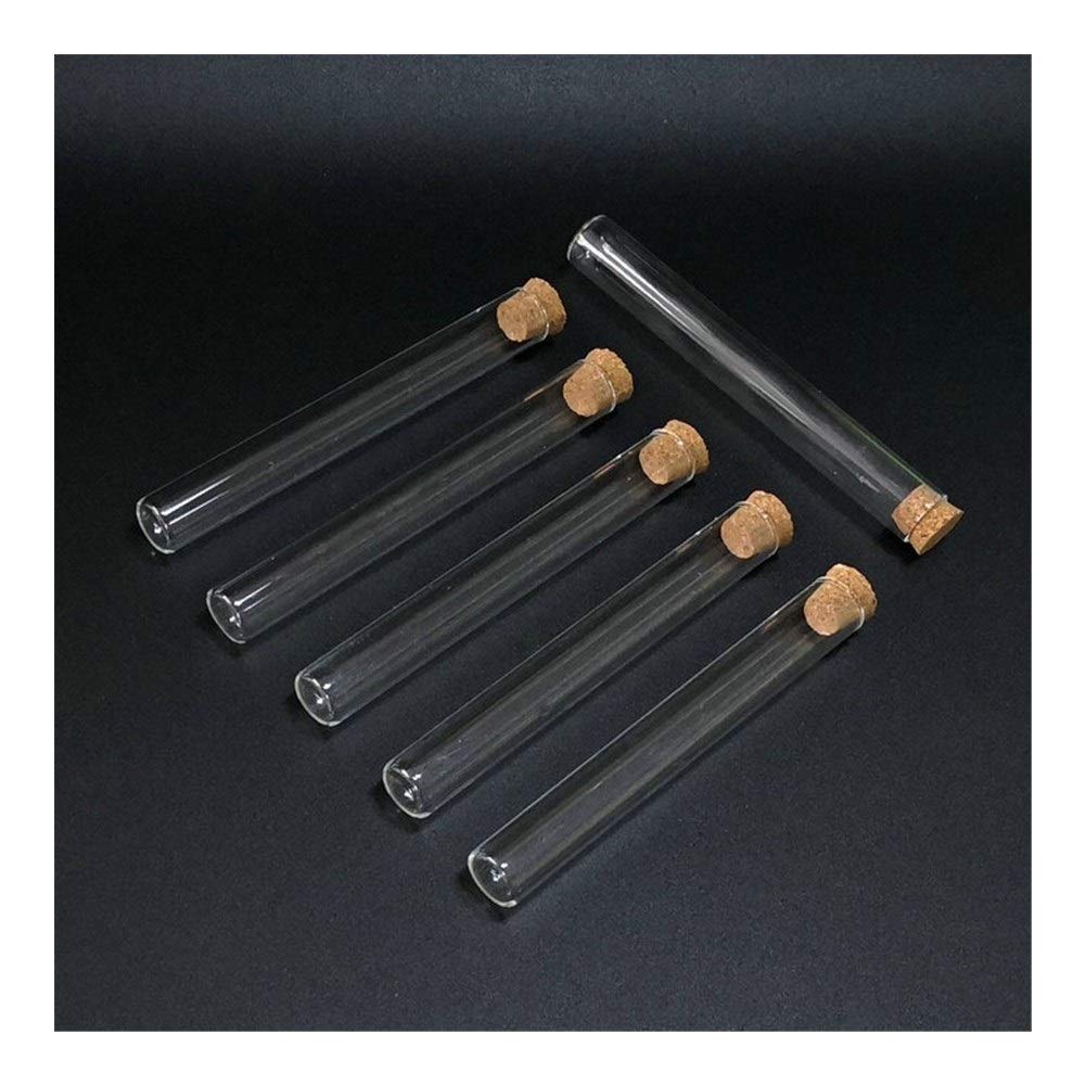 Jinchao- des Tubes à essai, 100pcs / lot Verre Clear Test Tube, 12x100mm, avec bouchonnières en Verre à Fond Plat Conteneurs, for Les Fournitures de Laboratoire, Le Plus Beau Cadeau
