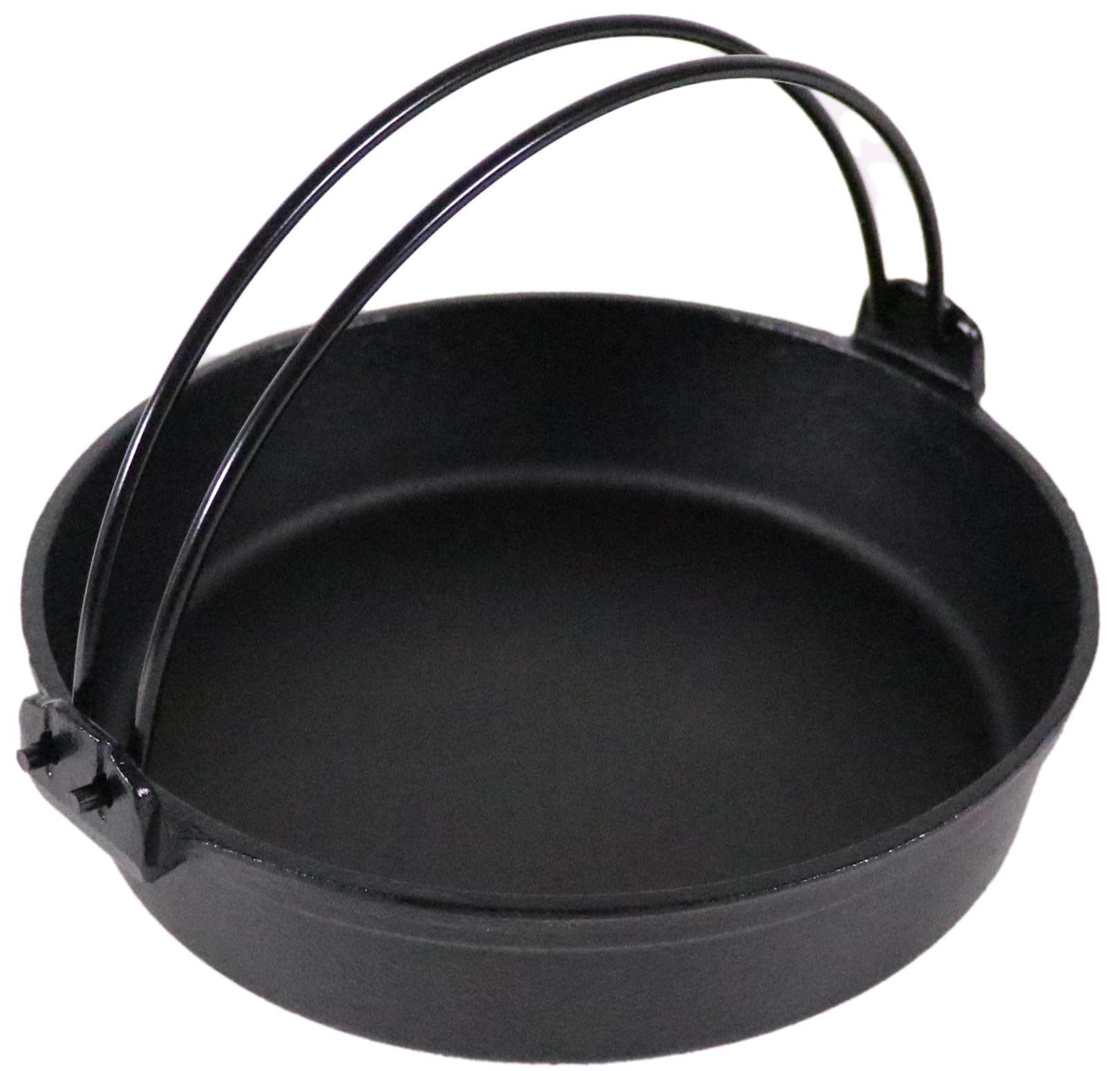 Amazon.co.jp: 三和精機製作所 すきやき鍋 ツル付(黒ぬり) 22cm 鉄鋳物