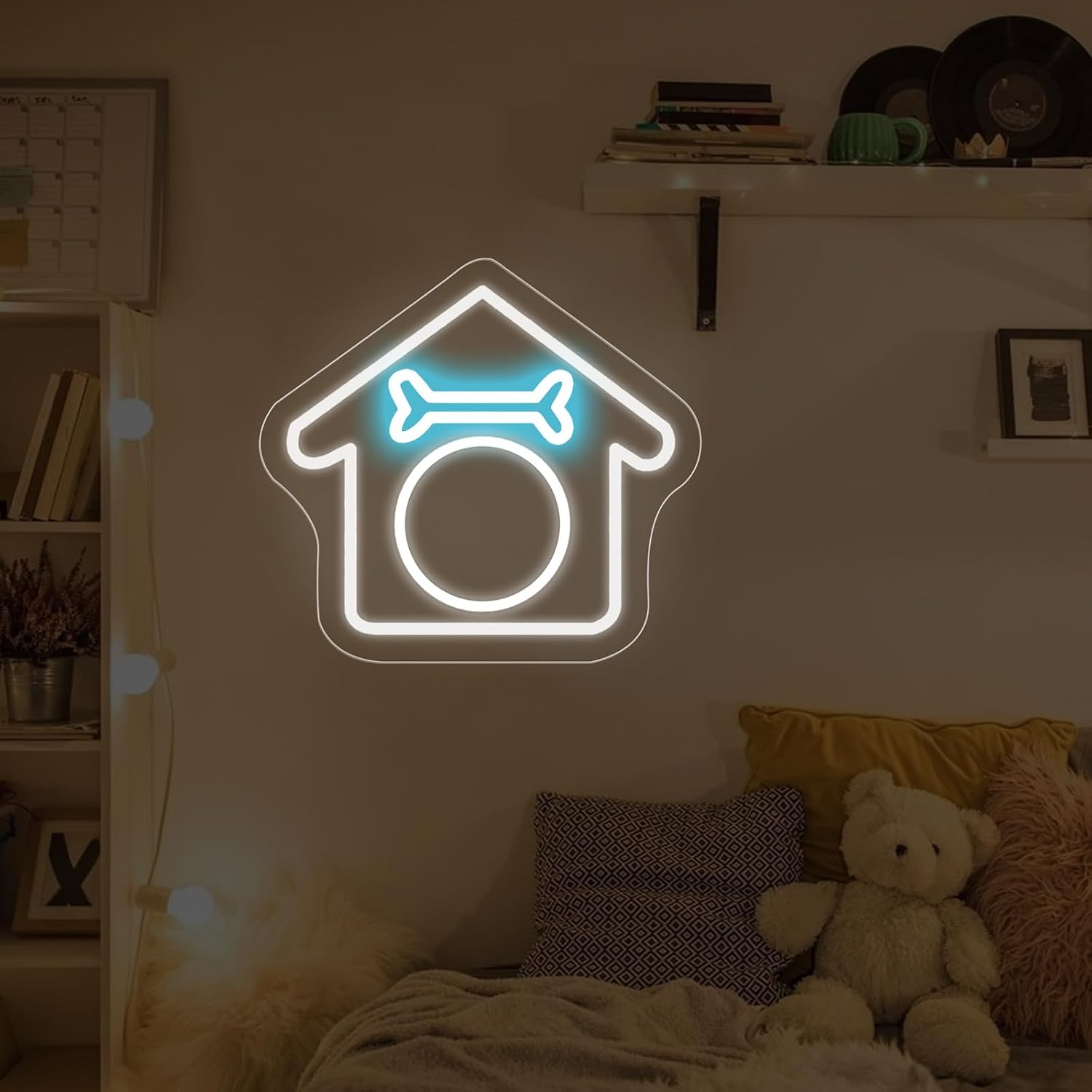 Dog Room Neon Sign Kennel Led Neon Light Pet Kennel Decor Dog Home Wall Decor Pets Bar Shop Neon Sign Gift For Pets for Home Door Shop Office Art Wall Decoration Party