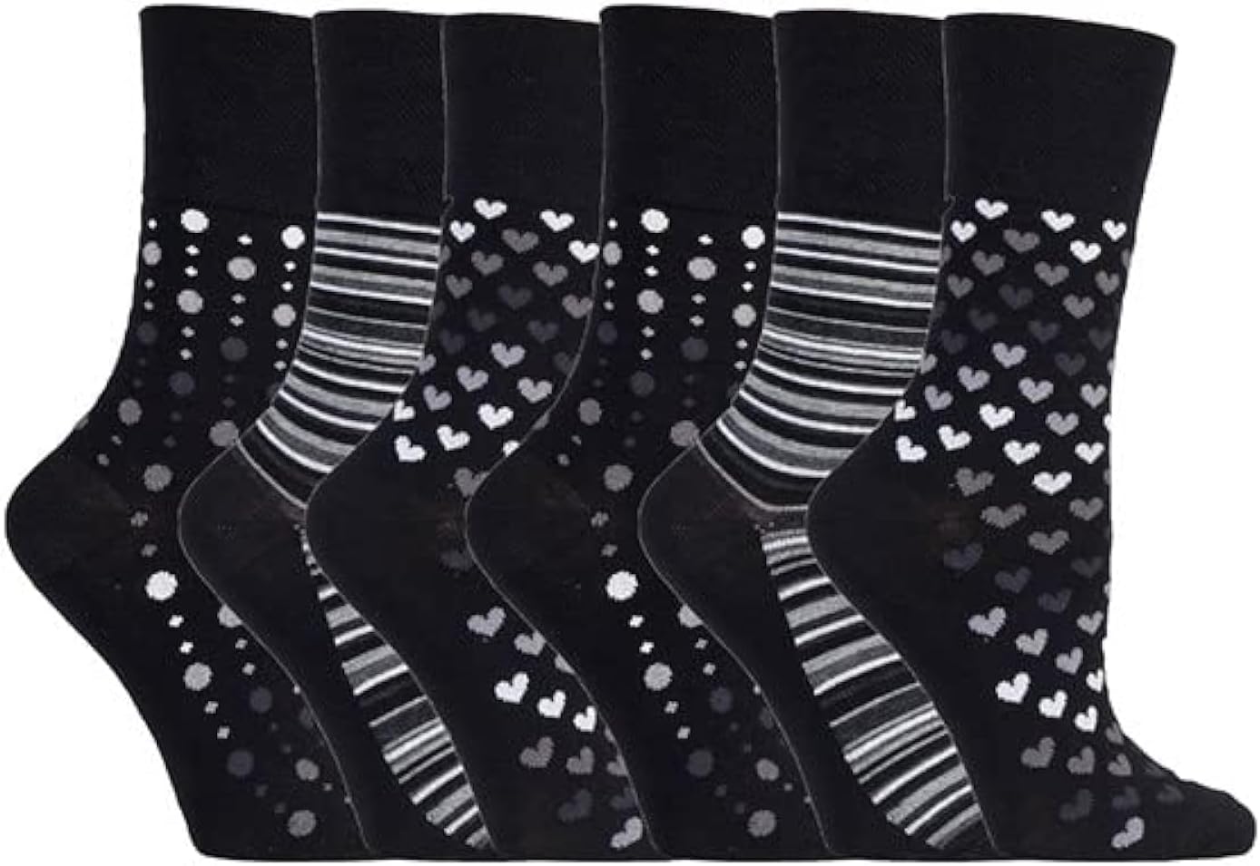 6 Paires Chaussettes Diabétiques Gentle Grip - Sans Élastique 37-42 EUR