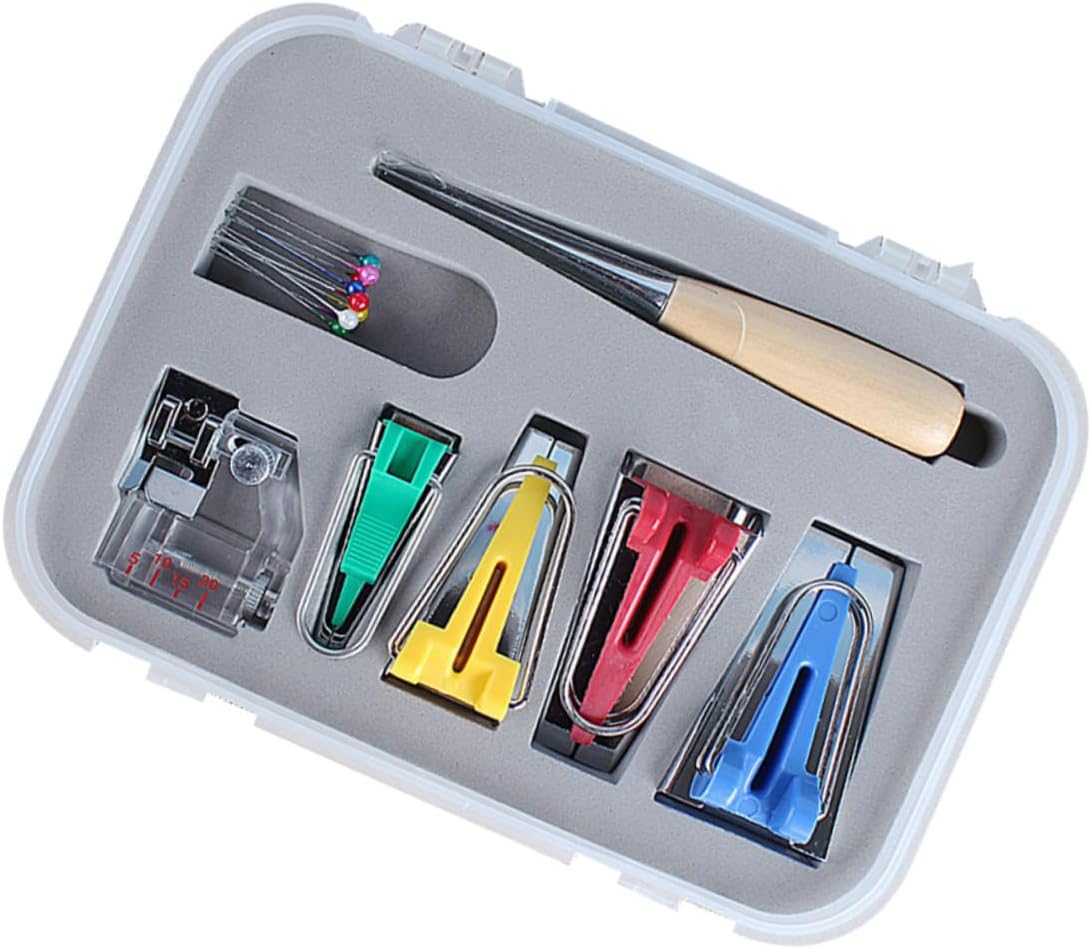 Quilting Machine Bias Tape Maker Set Ball Point Pins Diy Sewing Machine Tools Kit