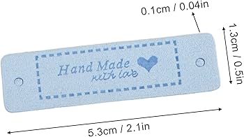 03)100 étiquettes En Cuir PU Faites Avec Amour Coeur étiquettes En Cuir PU - Beaux
