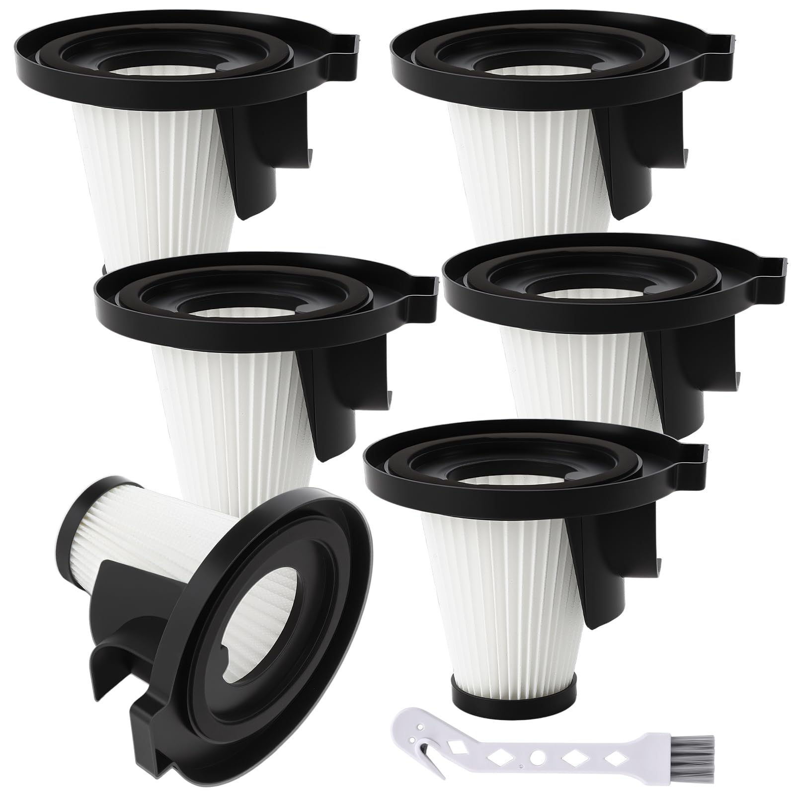 Paquete de 6 filtros de repuesto compatibles con Ionvac ZipVac 8842 3 en 1 con cable vertical/aspiradora de mano para piso y alfombra