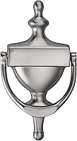 khtumeware Solid Brass Victorian Rope Door Knocker, 7-Inch Brushed Satin Nickel - Rust-Resistant, Easy Install