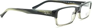 Ray-Ban RX5169 Square Unisex Eyeglasses (Grey Horn Frame 5540, 54)