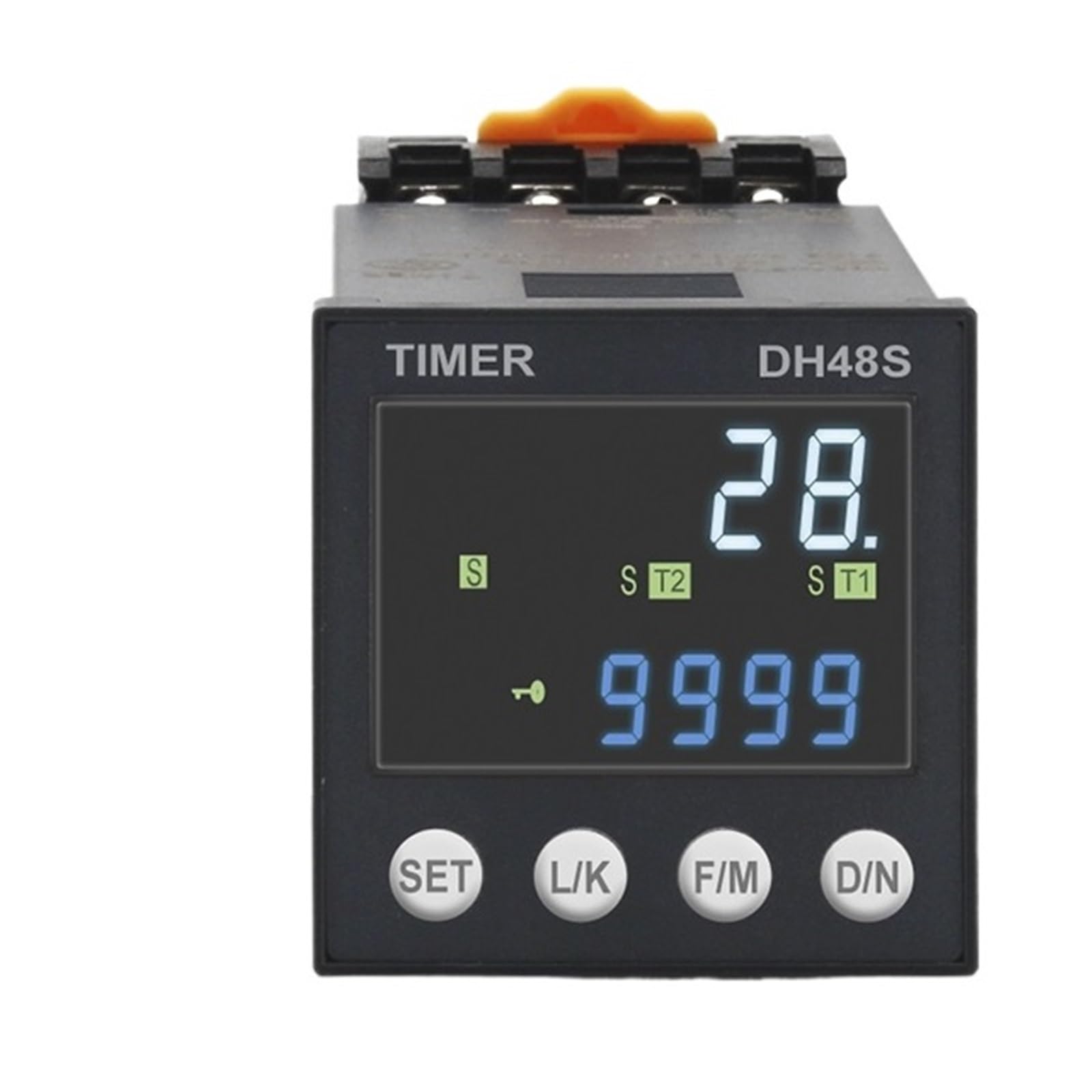 Relé de retardo programable de precisión DH48S DC/AC24V AC220V 0,01 S-99990H con relé de Tiempo de la Serie DH48S de Base Exterior(YH-5T1-12V ACDC)