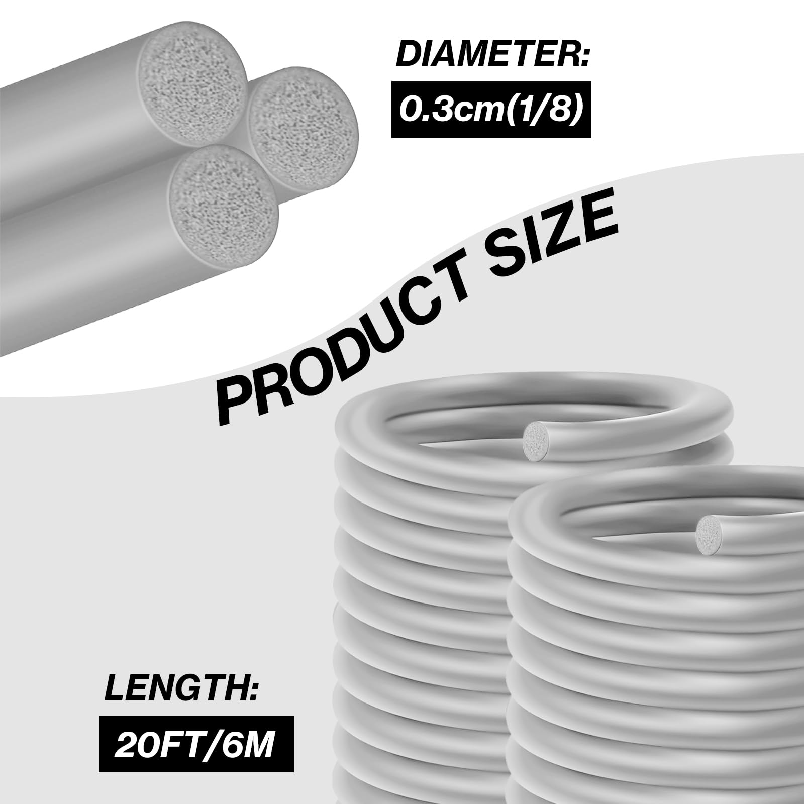 Snapklik.com : 20FT Backer Rod 1/8 Inch Diameter Backer Rod Filler ...