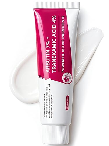 EELHOE Arbutin 7% + Ácido Tranexámico 4% Crema, 70,000ppm de Arbutina y 40,000ppm de TXA, Hidratante, Humectante, Unifica el Tono de la Piel, Reduce