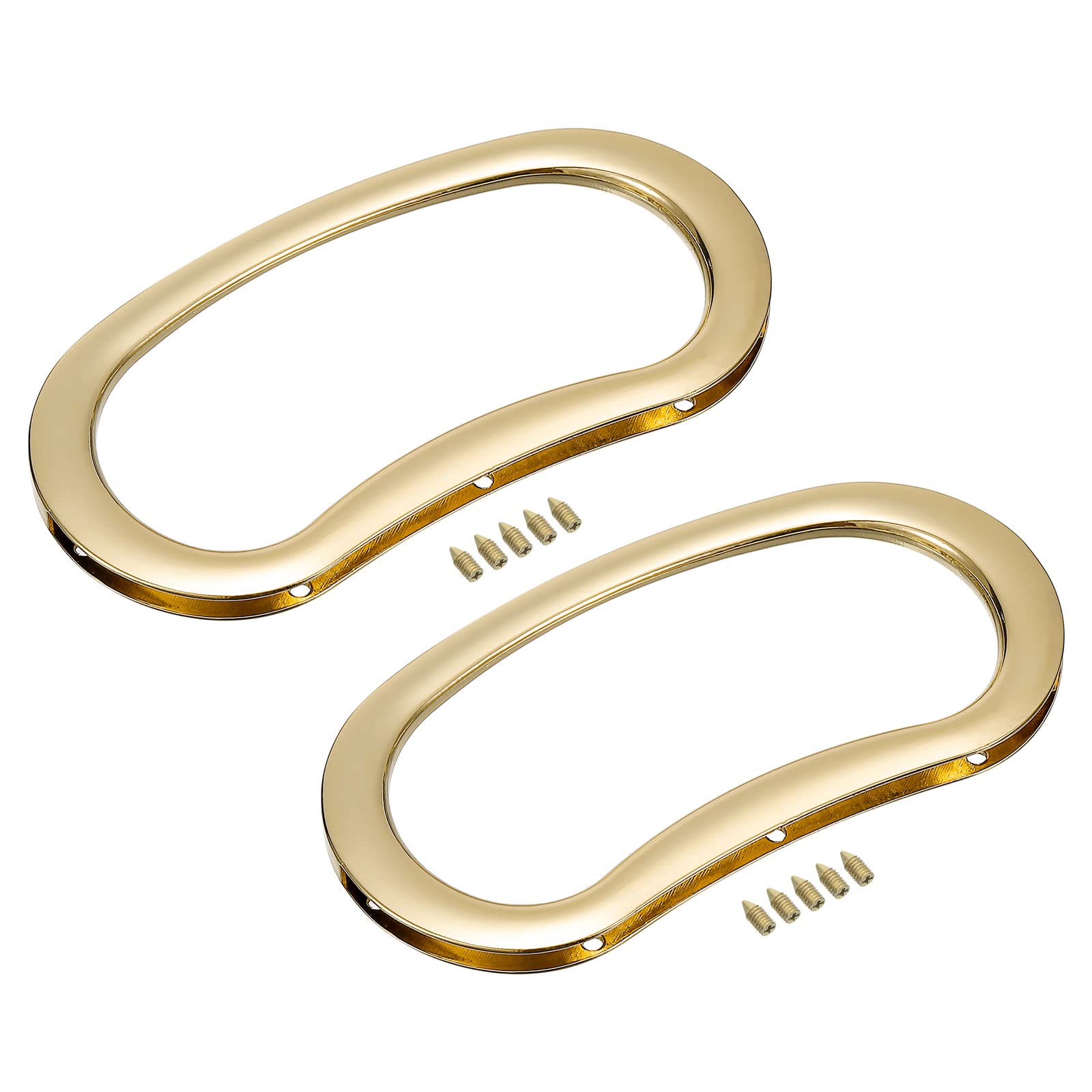 Anses de sac à main en métal doré uxcell 10.6 cm finitions haute maroquinerie
