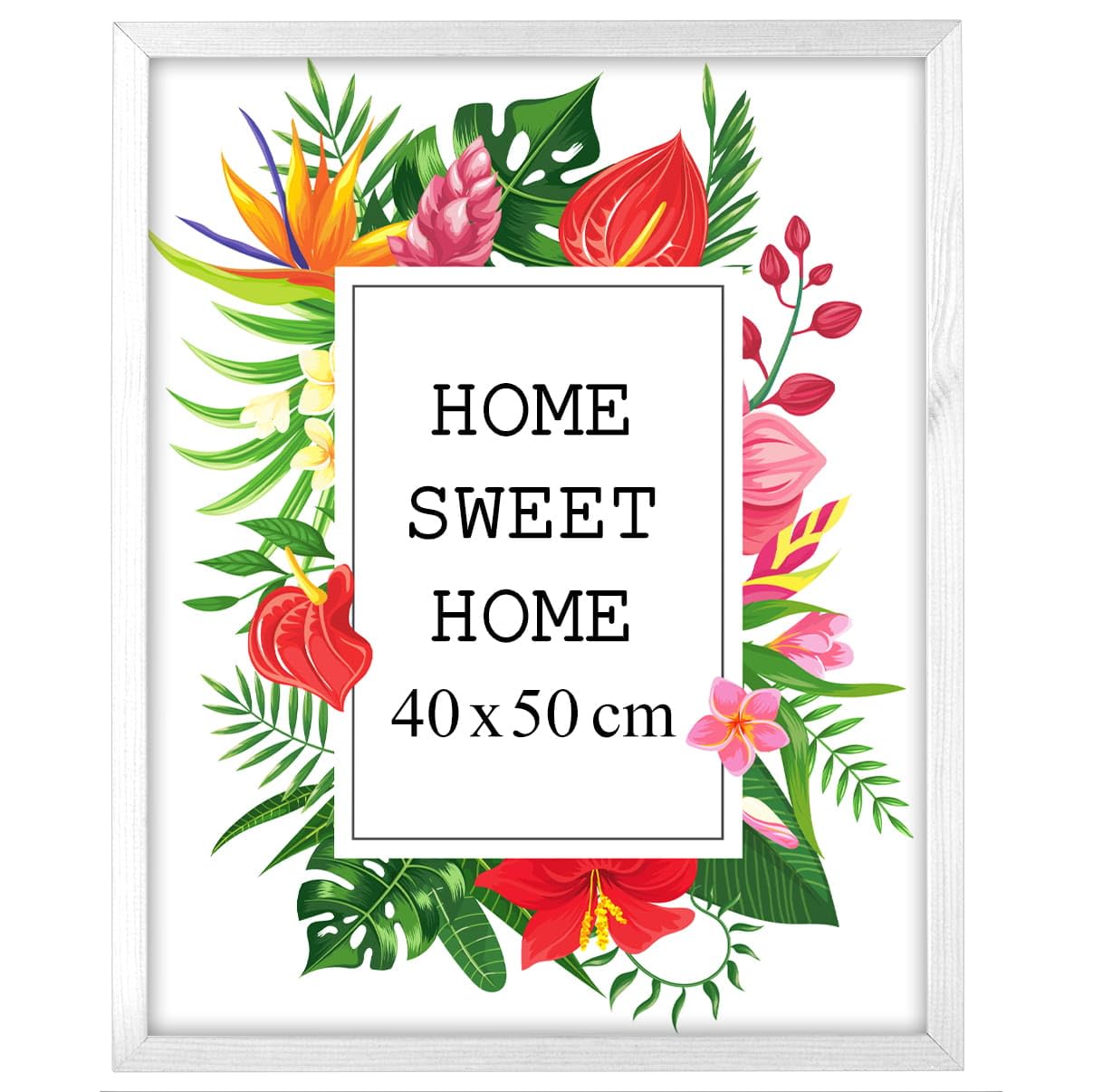 MG Design White Wooden Photo Frame 16 x 20 in (40 x 50 cm) – Shatter-Resistant Acrylic Glass – Wall Mount Portrait & Landscape — image 1