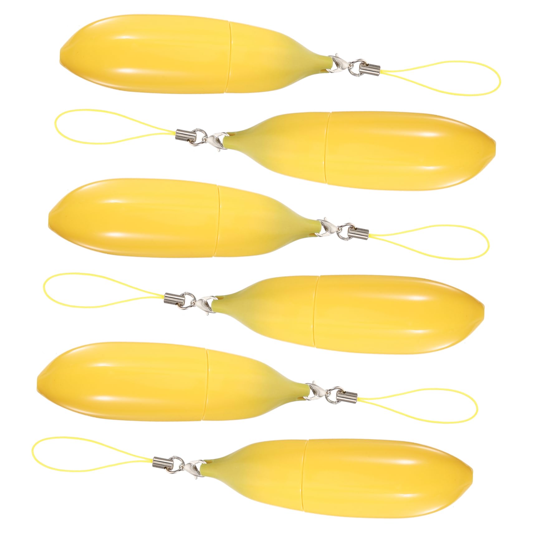 5 Series Tubo De Labial Refillable De Banana De Contenedores Vacíos De Cosméticos Para Diy 6 Piezas X 5