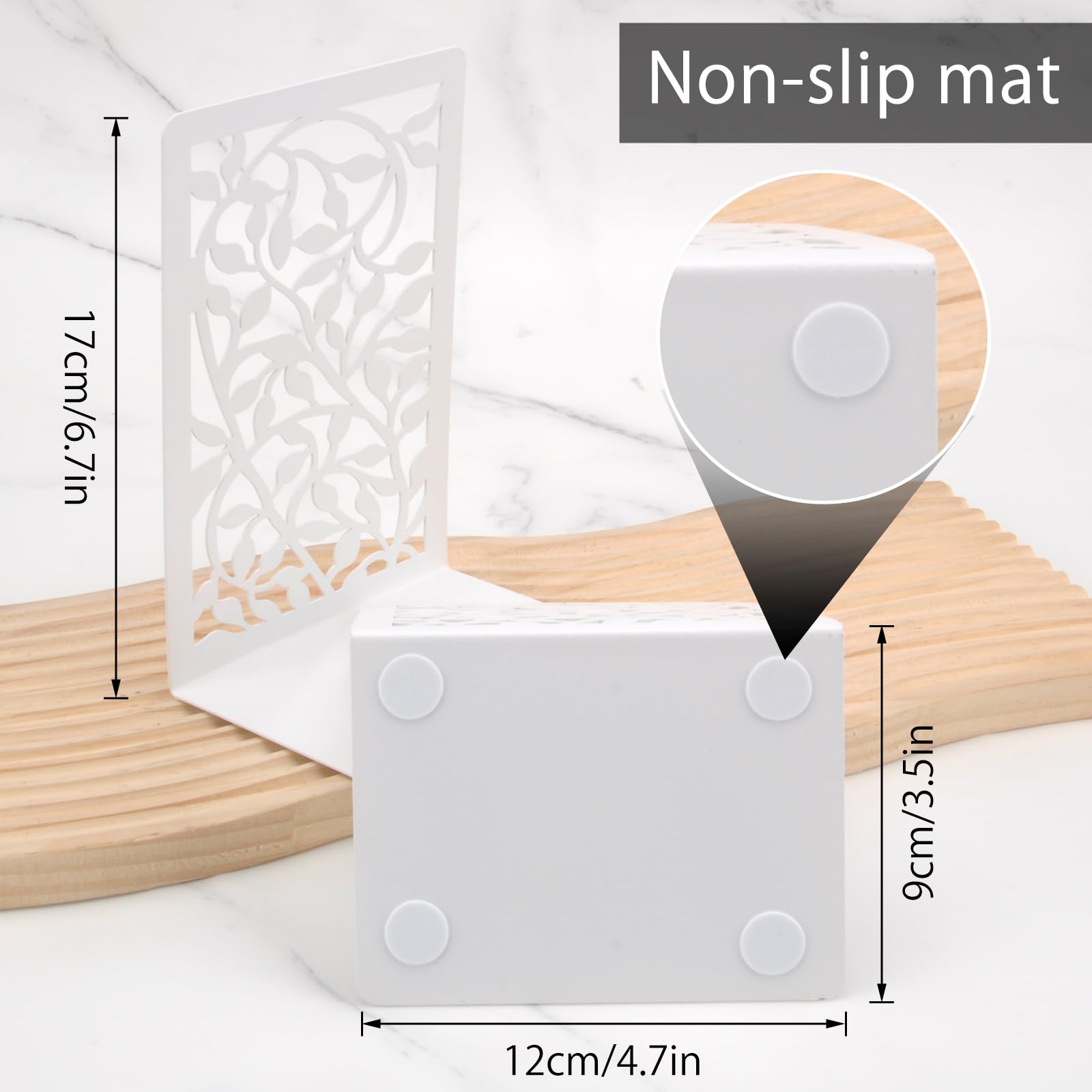 Fermalibri in metallo a forma di L naścienne do książek i CD