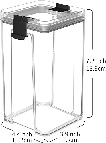 Miniatura 2 de Cetomo Contenedor de almacenamiento de alimentos sellado de 8.6 tazas, contenedores organizadores de refrigerador con clips para cocina, congelable,