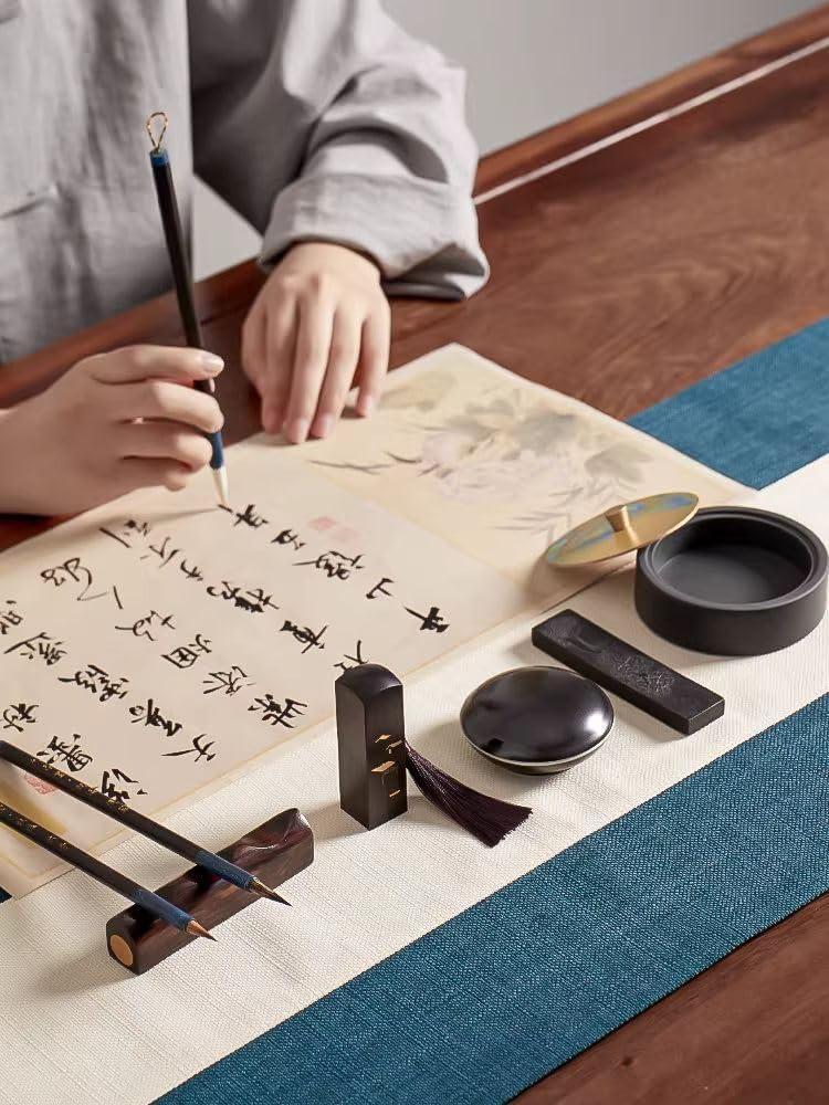 Four Treasures Calligraphy Practice Set with Brush Complete Collection in Gift Box 文房四宝套装-shape1