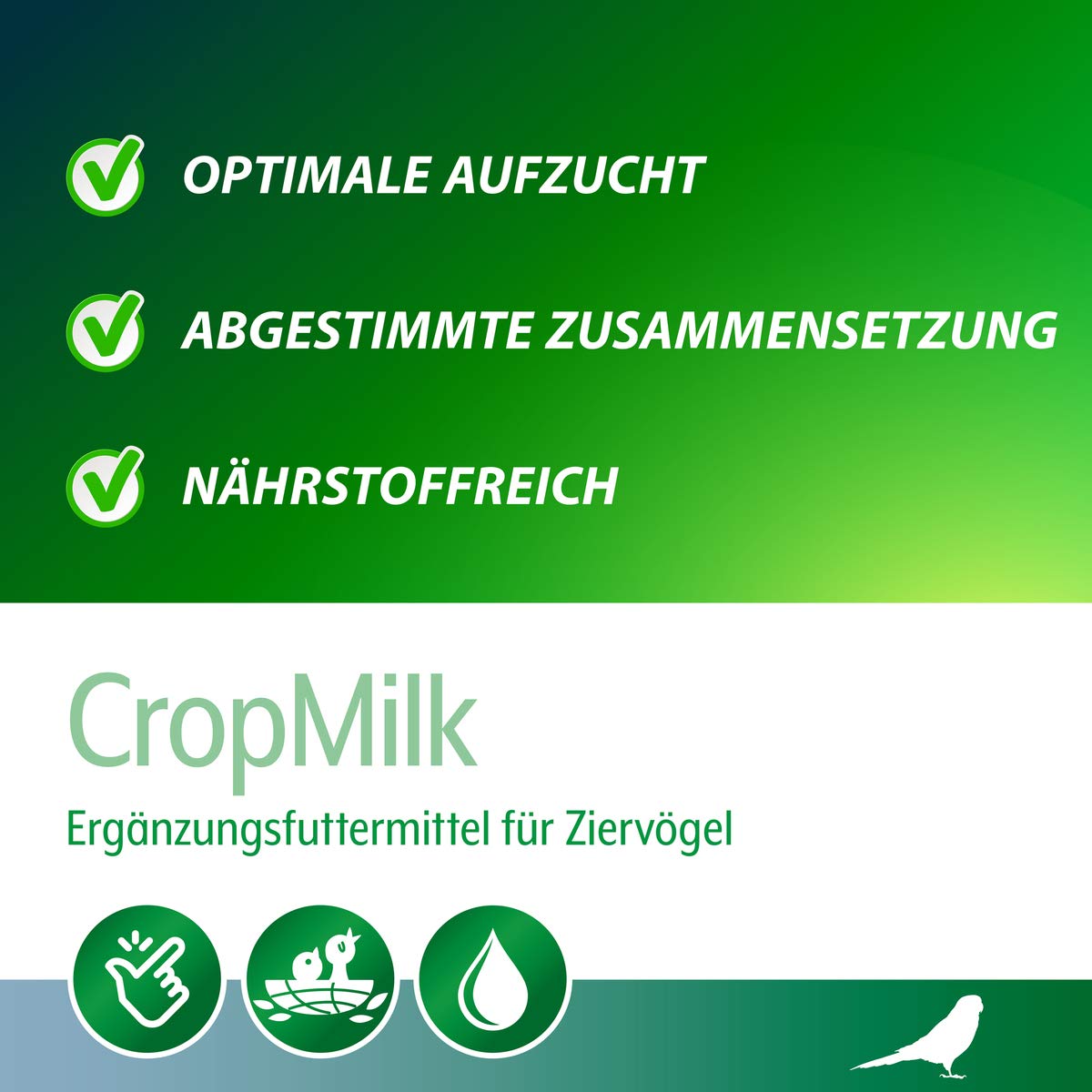 Röhnfried CropMilk 600 g | Préparation d'élevage pour nids | poussins de pigeons | élevage et développement optimal | Riche en nutriments
