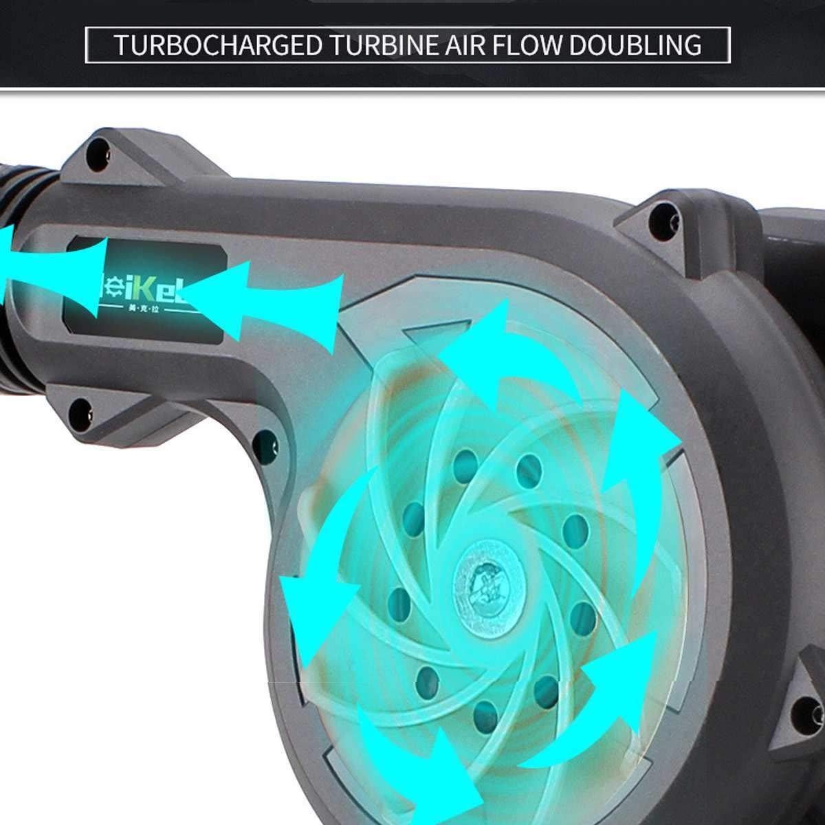 Soffiatore Cordless Elettrico del Ventilatore di Aria di aspirazione & palmare Foglia Computer collettore di polveri Cleaner Power Tool