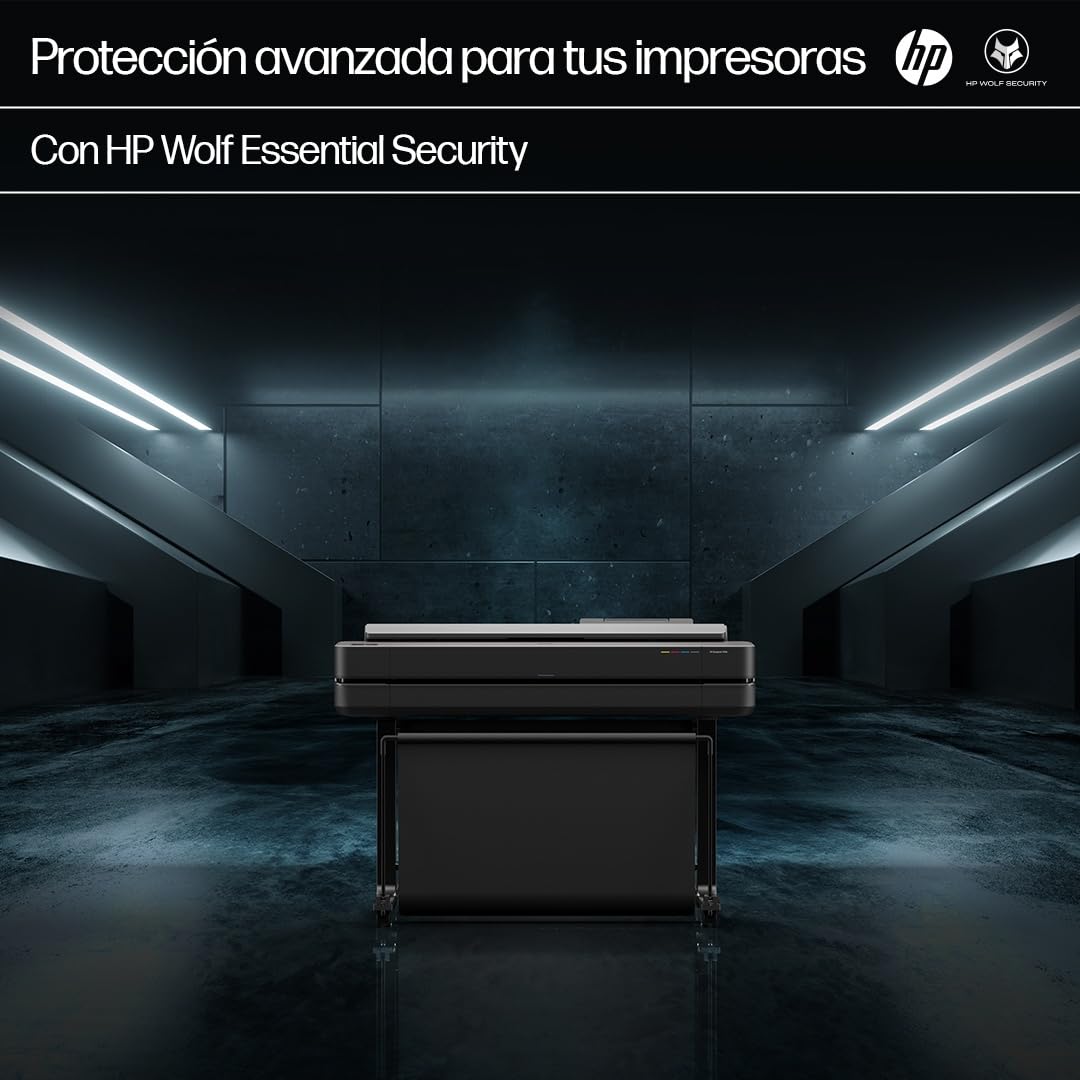 HP DesignJet T630, 61cm (5HB09D), Impresora Gran Formato, Plotter, Estándar A4-A1, 76 Impresiones A1/h, Wi-Fi, Ethernet,USB, 2400x1200 dpi, Metal Reciclado,Edición 2025, Garantía 1 Año, Click, Negro