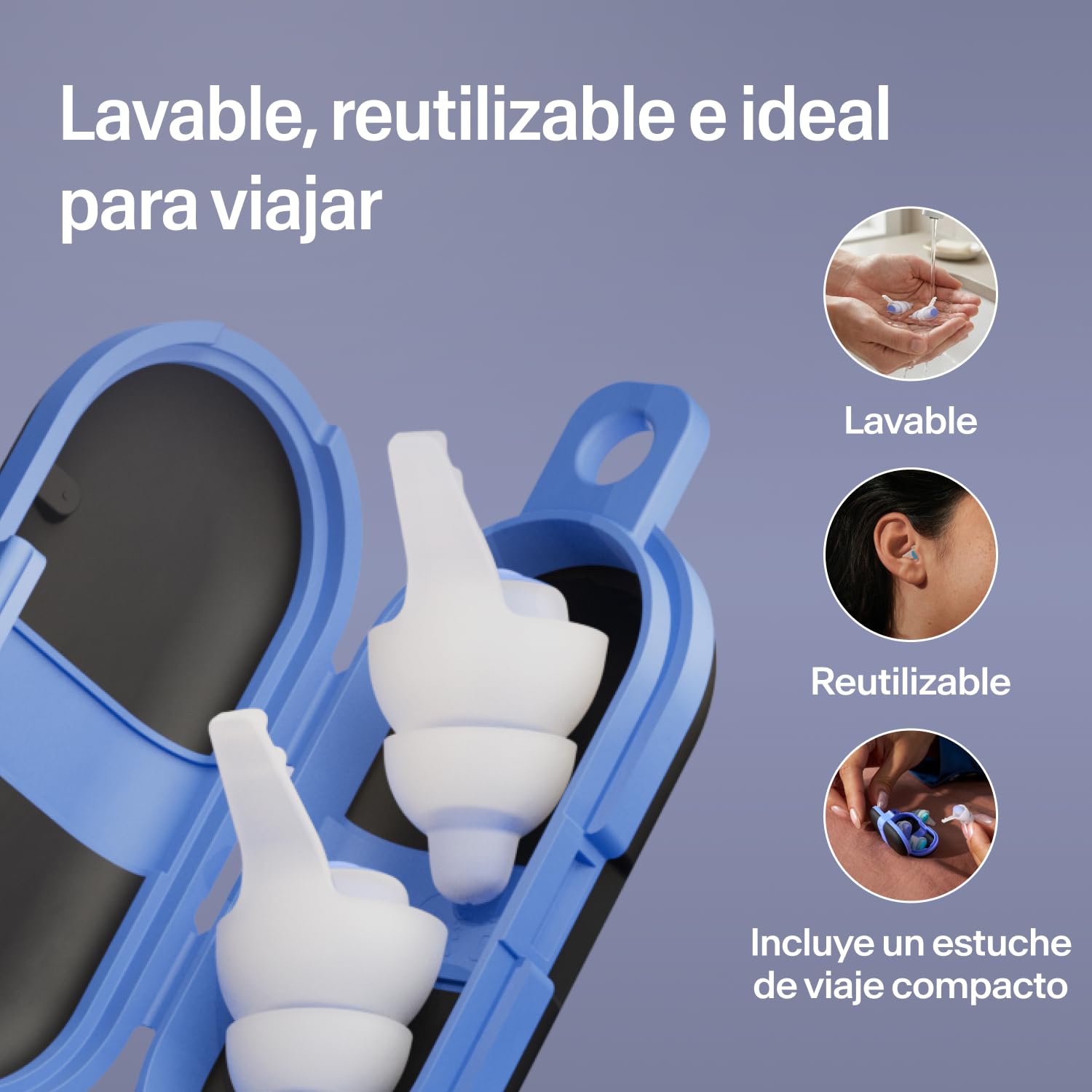 Alpine SleepDeep Tapones de Oídos para Dormir - M/L (1 Par) - Tapones Antiruido 3D con Gel Supresor de Ruido - Filtros Suaves para Dormir de Lado - Reducen Ronquidos y Ruidos