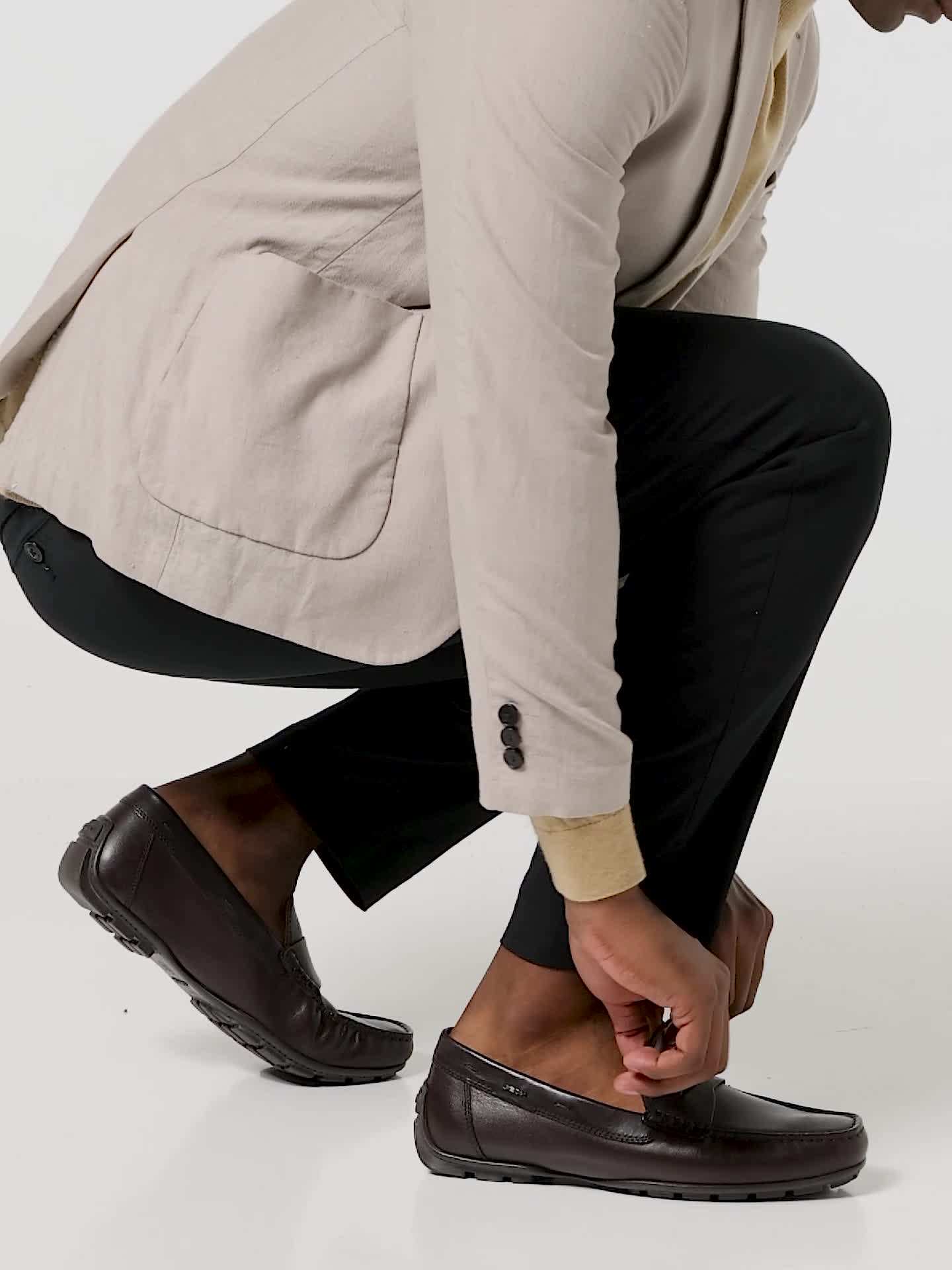 Geox Mocasines U Moner A Para Hombre, Color Gris, 11.5, Gris, 11.5