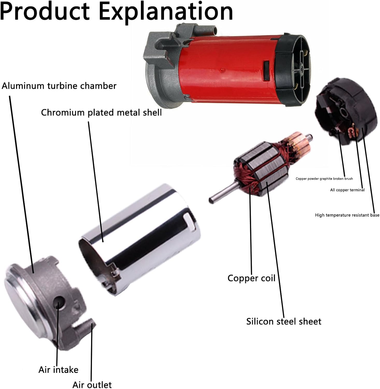 1000DB Train Horn For Truck 12V Air Horns Kit For Truck/Car/Pick up/Suv/Boat Car Electric Horn Super Loud Airhorns Horn Loud (Silver)