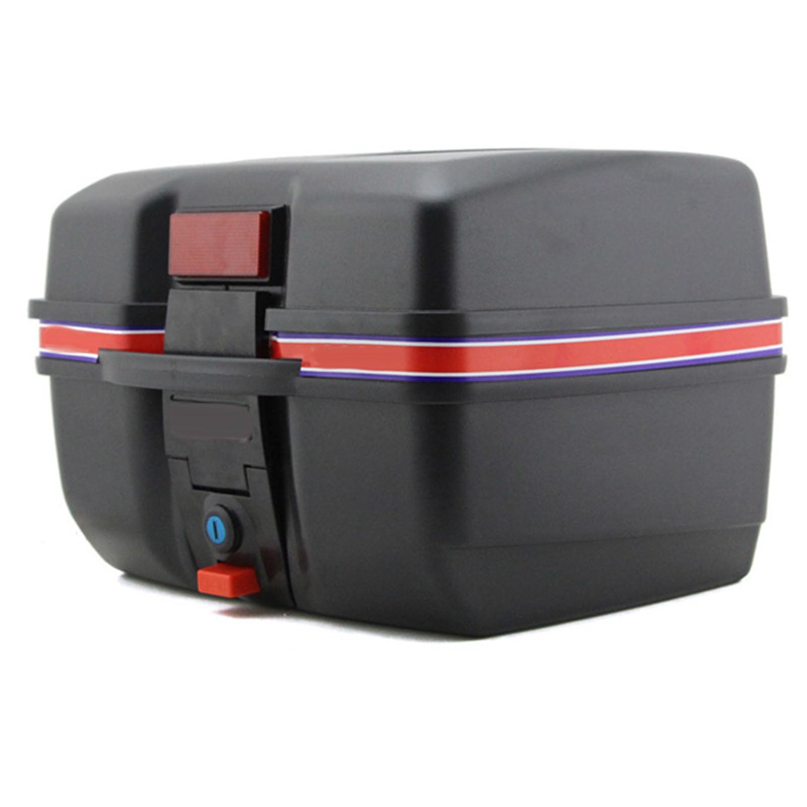 Motorrad Heckkoffer, 35x24,5x27cm Schwarz Wasserdichter Motorrad Heckkoffer Aufbewahrungsträger für Elektrofahrzeug Roller