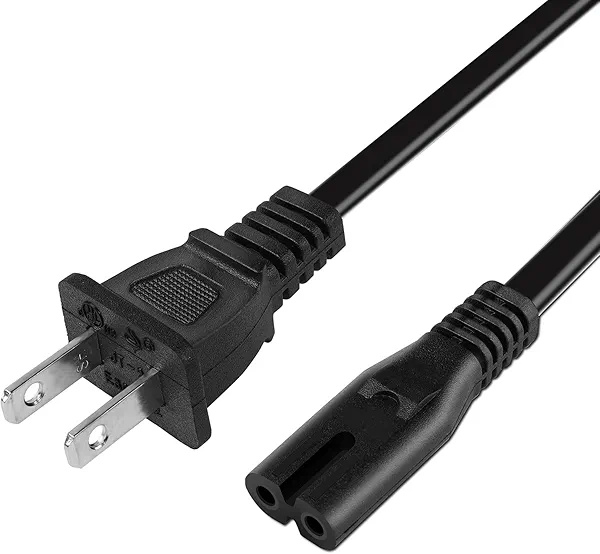TPLTECH AC Power Cord for Sony PS5/PS4/PS3 Slim, Xbox Series S/Series X, Xbox One S/X, Universal 2 Prong Power Cable Replacement