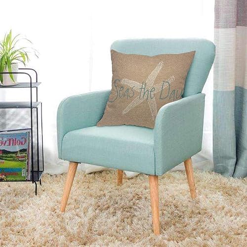 Miniatura 3 de AOYEGO Seas The Day - Funda de almohada decorativa con diseño de estrellas de mar sobre fondo marrón, 18 x 18 pulgadas, funda de cojín decorativa