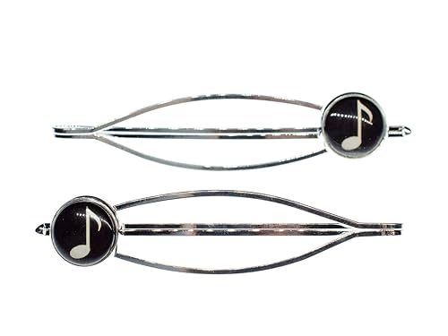 Miniatura 6 de Juego de 2 pinzas para el cabello de octavo notas, cabujón Miniblings Music Piano