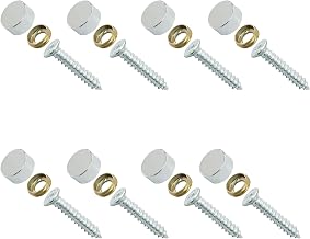 8 Pack Polished Mirror Screws, Decorative Caps Brushed Cover Nails, Easy Install Fasteners for Bathroom Mirrors Kitchen Ceiling