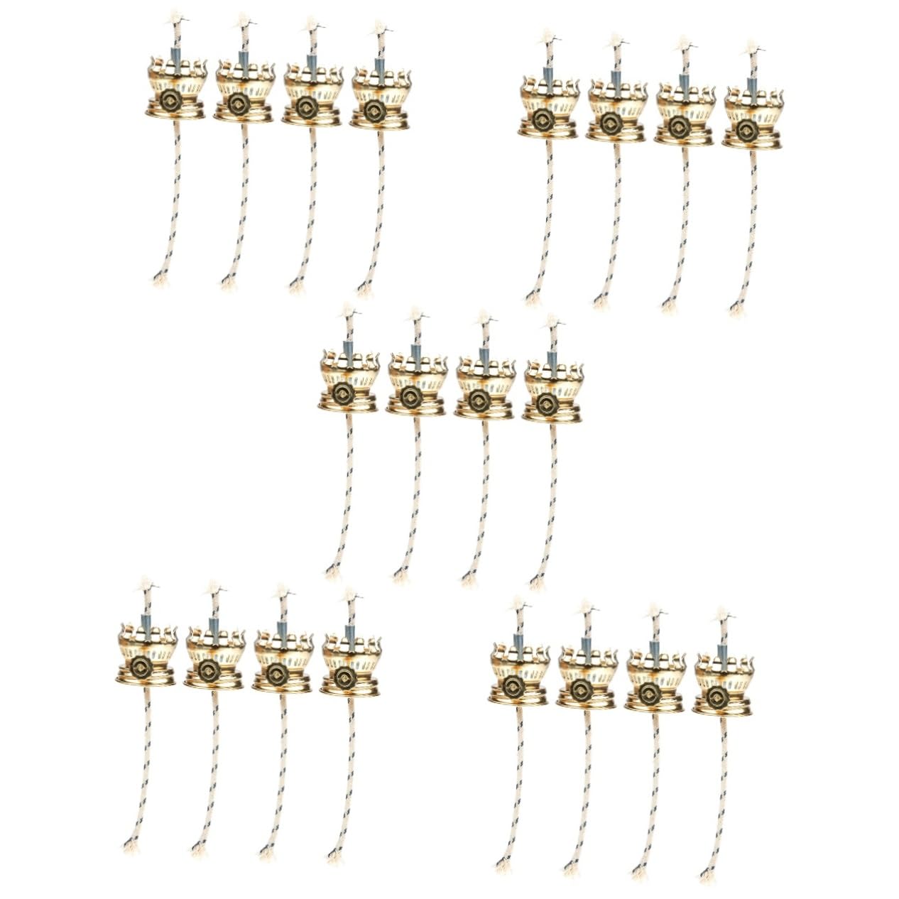 Levemolo 20pcs Kerosene Lamp Wick Holder Vintage Oil Lamp Replacement Wicks for Retro Lighting Easy to Install Design for Home Decor