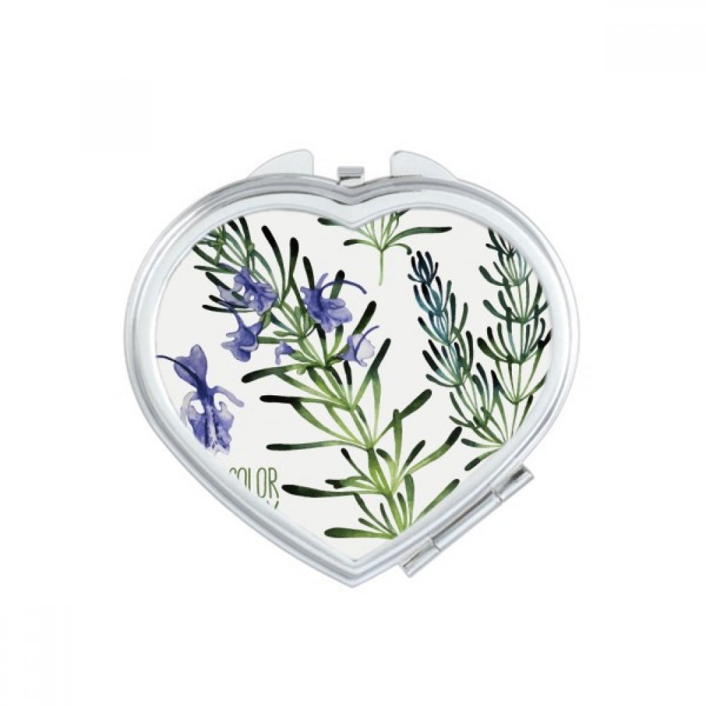 Miroir compact lavande contre les retouches manquées miroir de poche portable précis coeur