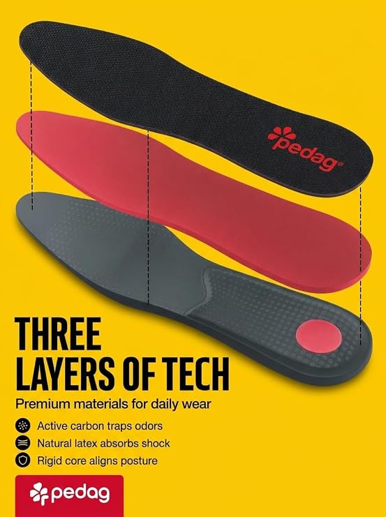 Pedag Plantar Fasciitis | German Made | Arch Support Orthotic Insoles Inserts for Men and Women | Heat Moldable Shoe Inserts | Medium and High Arch | Foot Pain Relief | Anti Odor | Women US 6/ EU 36