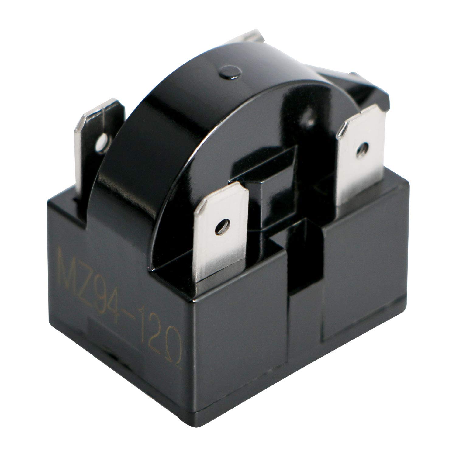 4 Pin 12 Ohm Refrigerator PTC Starter/Start Relay Compressor Starter Relay Replacement Part for Car Refrigerator, Portable Freezer, Beverage&Wine&Beer Cooler, Air-Conditioning Compressor 1 Pcs