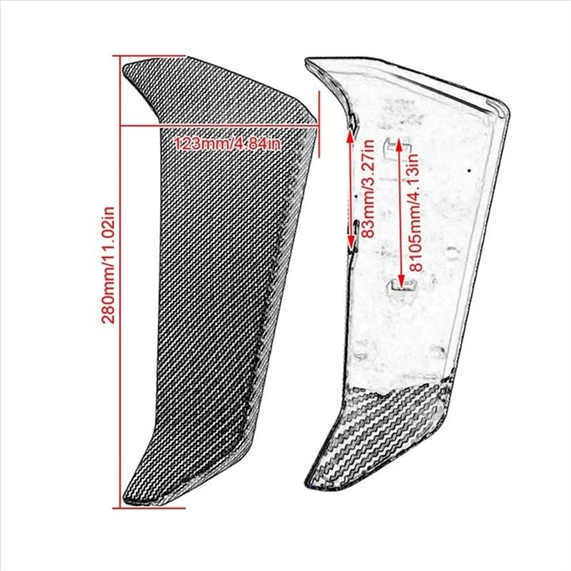 Carénage moto radiateur noir pour MT09 2017-2020