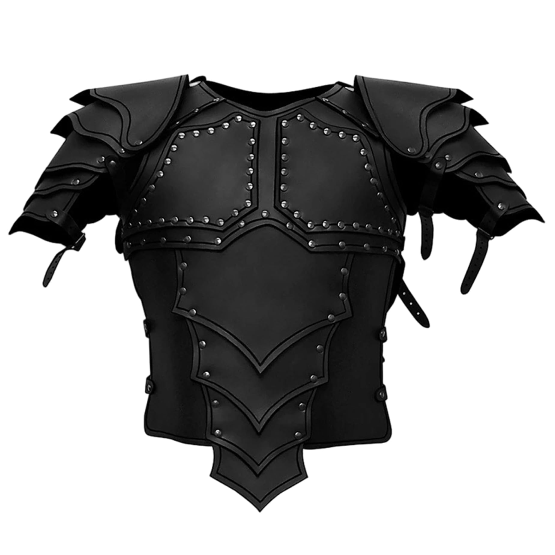 Armatura da Cavaliere Medievale, Armatura Toracica in Pelle PU per Uomo, Costume da pettorale Vichingo Regolabile per la Festa Cosplay di Halloween