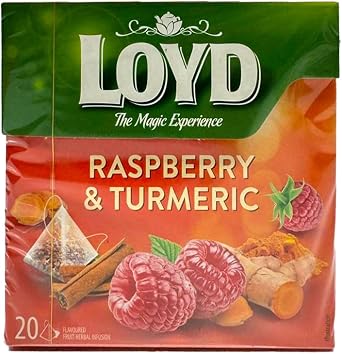 Loyd the Magic Experience Raspberry And Turmeric 40G With Natural Ingredients 20 Tea Bags With Flavoured Fruit Infusion Individually Wrapped Product Of Poland Pack of 1