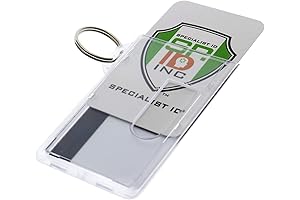 Secure and Durable 5-Pack Key Chain Card Holder for Fuel Cards and Badges