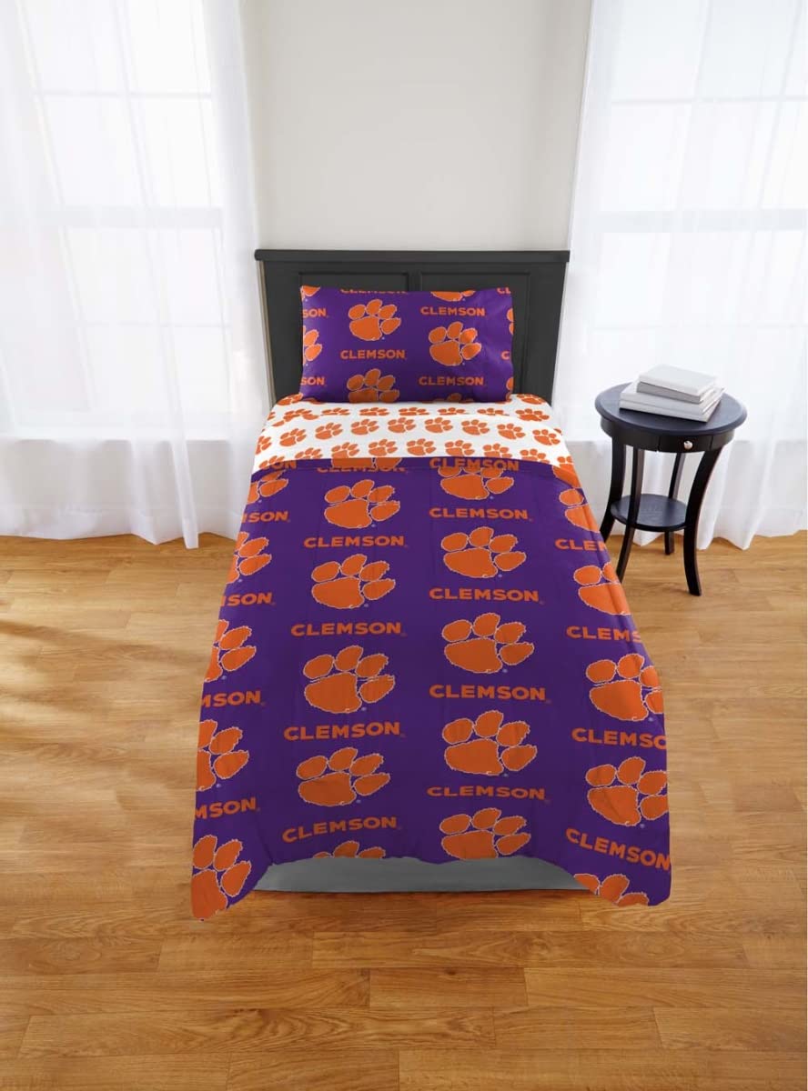 Parure de lit double Clemson Tigers Northwest pour chambre d'ado