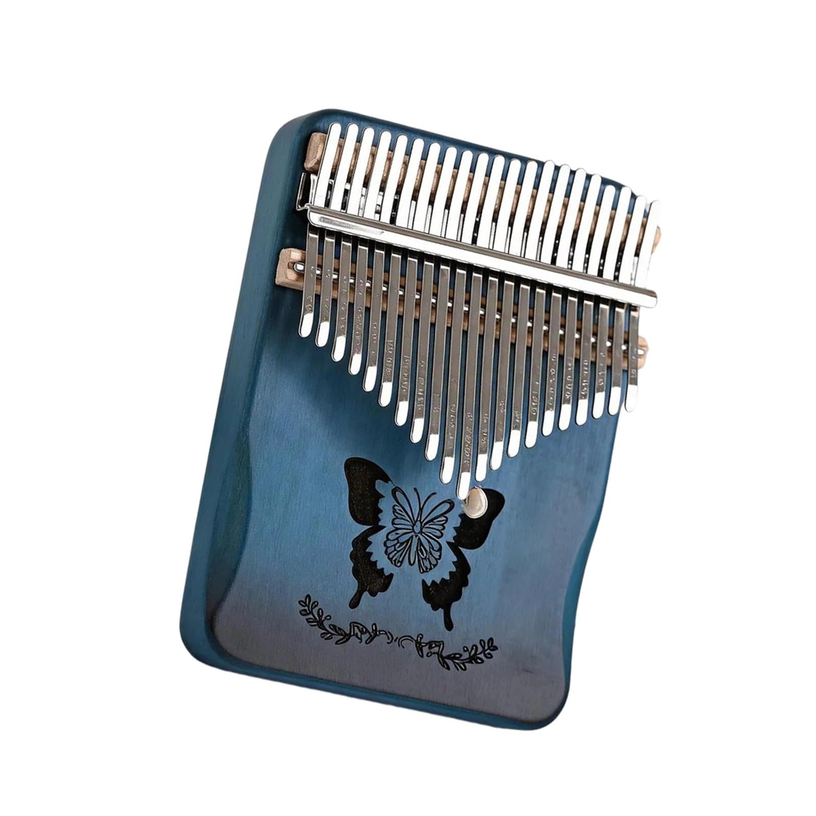 Kalimba Set Para Principiantes Y Adultos 17 21 Teclas Instrumento Portátil Sintonizado Manualmente(17 Keys Blue)