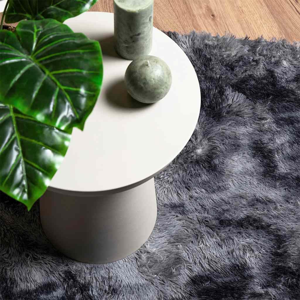 Tappeto Shaggy Pelo Lungo NAVARRA Grigio Scuro 160x160 cm