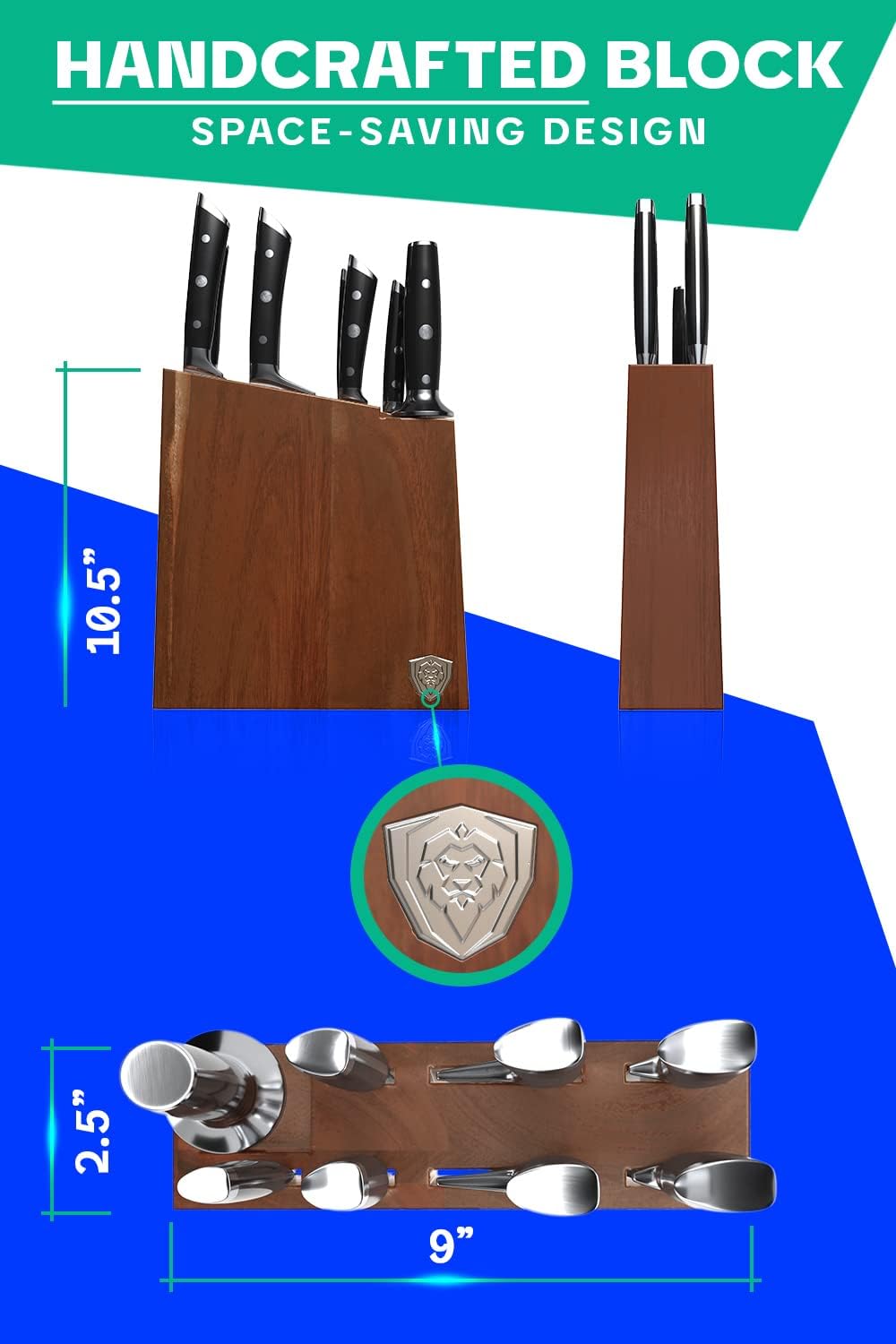 Dalstrong Knife Set Block - 8 Piece - Gladiator Series - German High Carbon Steel - Premium Food-Grade Black ABS Polymer Handles - NSF Certified: Home & Kitchen