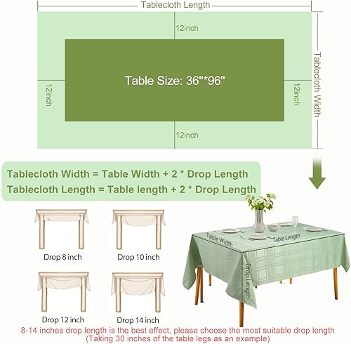 Miniatura 178 de JUCFHY - Mantel rectangular marroquí de tela jacquard a prueba de derrames y resistente al agua y al aceite, mantel decorativo para uso exterior e