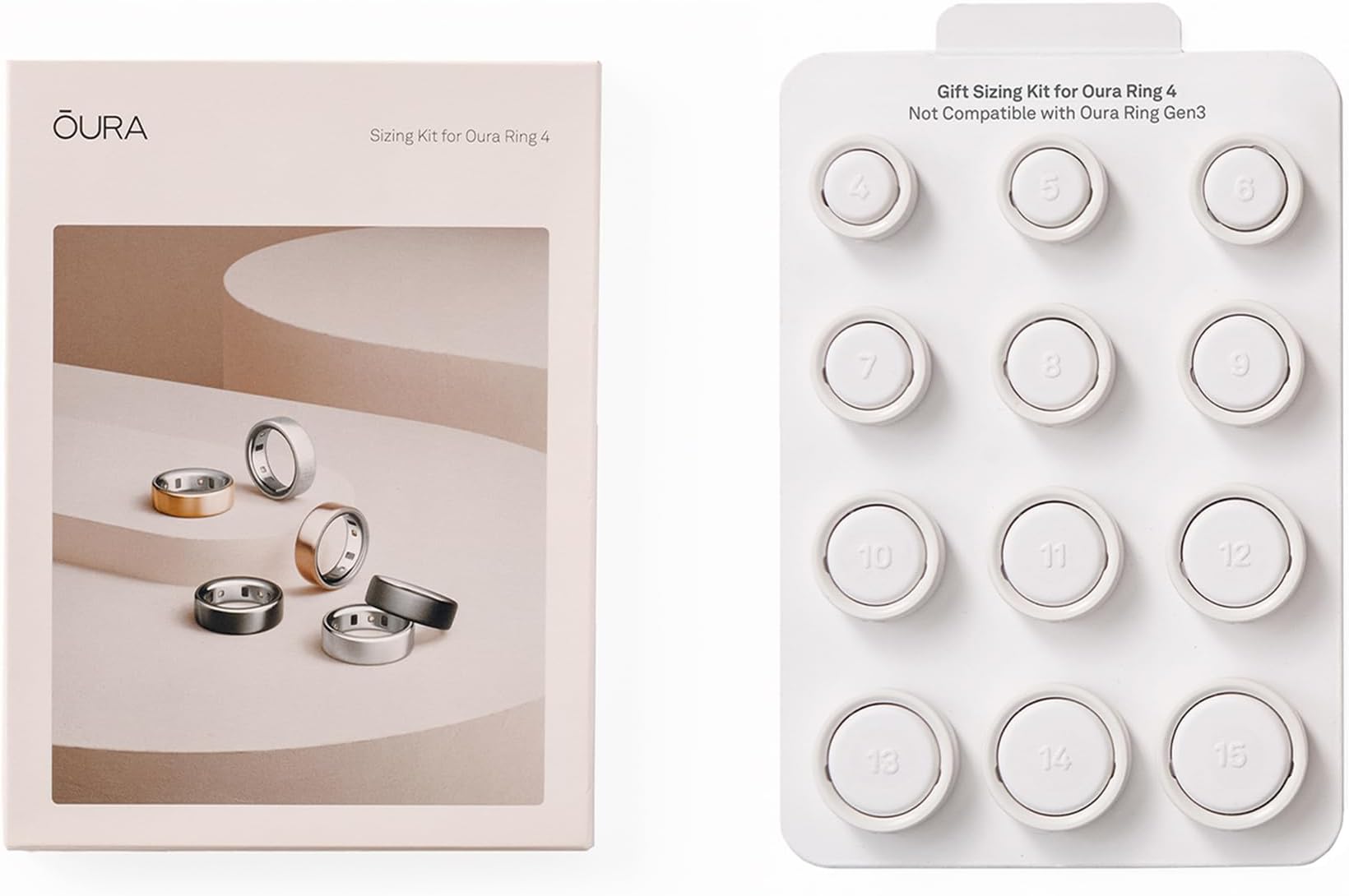 Oura Ring 4 Sizing Kit - Size Before You Buy - Unique Sizing Classification for Smart Rings - Receive Credit for Purchase